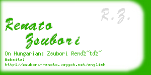renato zsubori business card